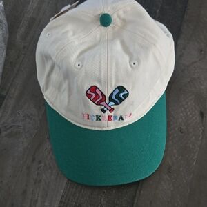 100% Cotton Pickleball Ladies Hat Adjustable Strap, White, Pink, Green